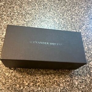 Authentic Alexander McQueen Black Gift Storage Box Hard Case Blk EUC 7x3x2.5